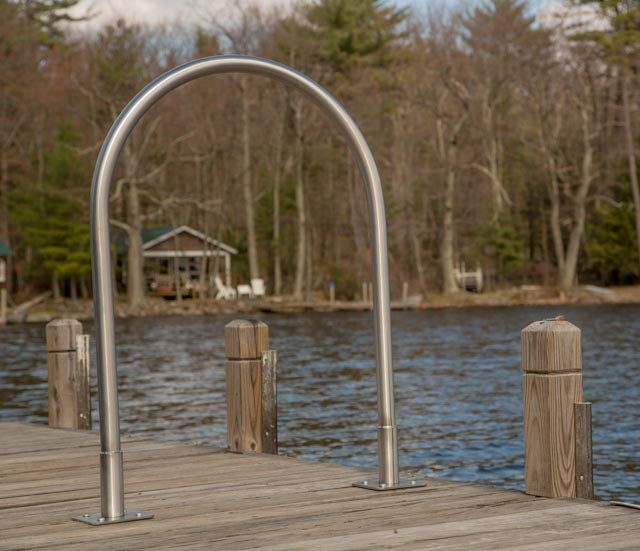 L-0500-SS Boarding Assist Rail with a U-Shaped Handle