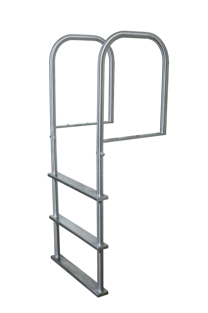 L-1100-LB Three-Step Stainless Steel Dock Ladder, Topside Mount - 18.5" Handles