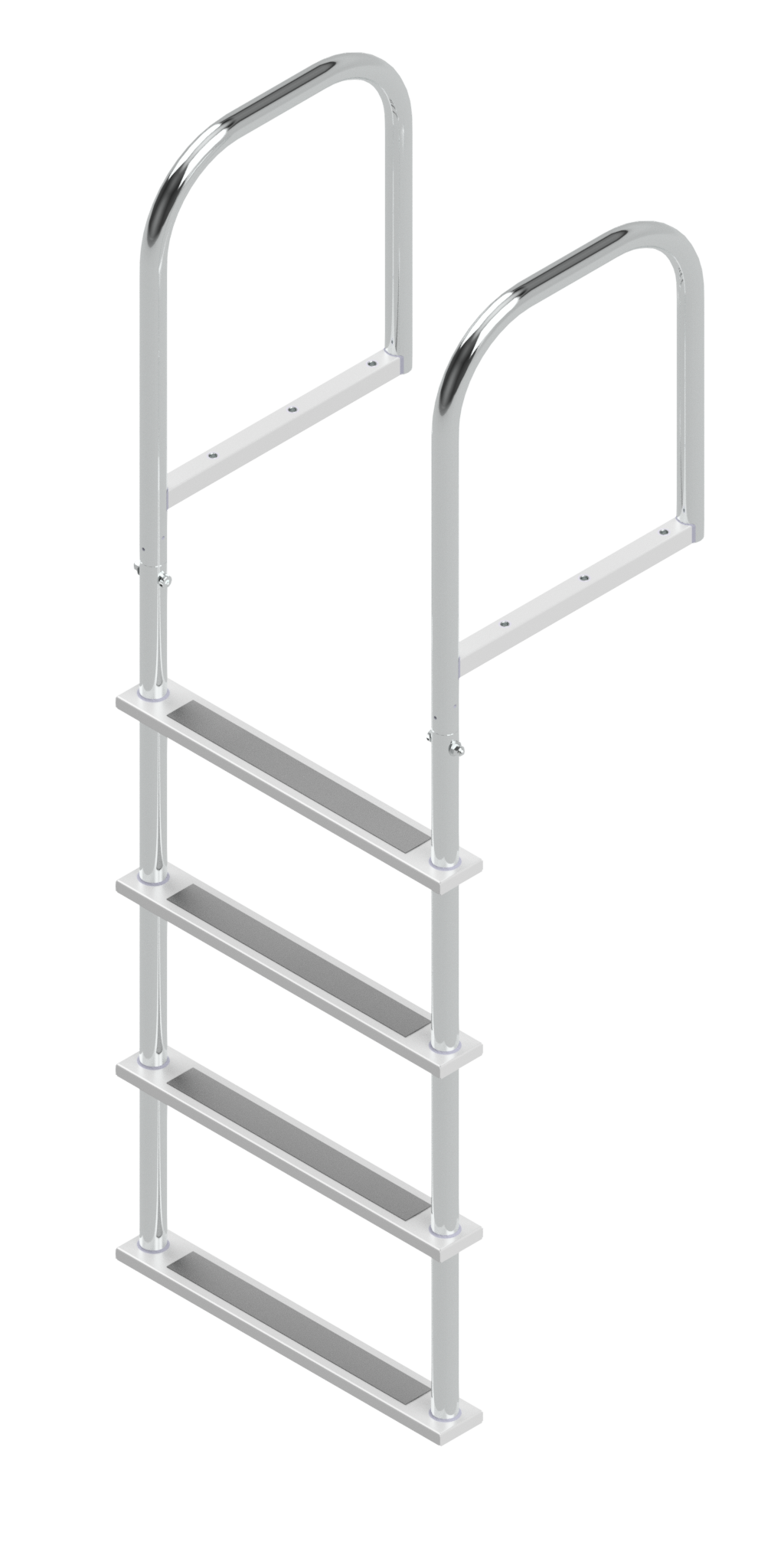 L-1110-LB Four-Step Stainless Steel Dock Ladder, Topside Mount - 18.5" Handles