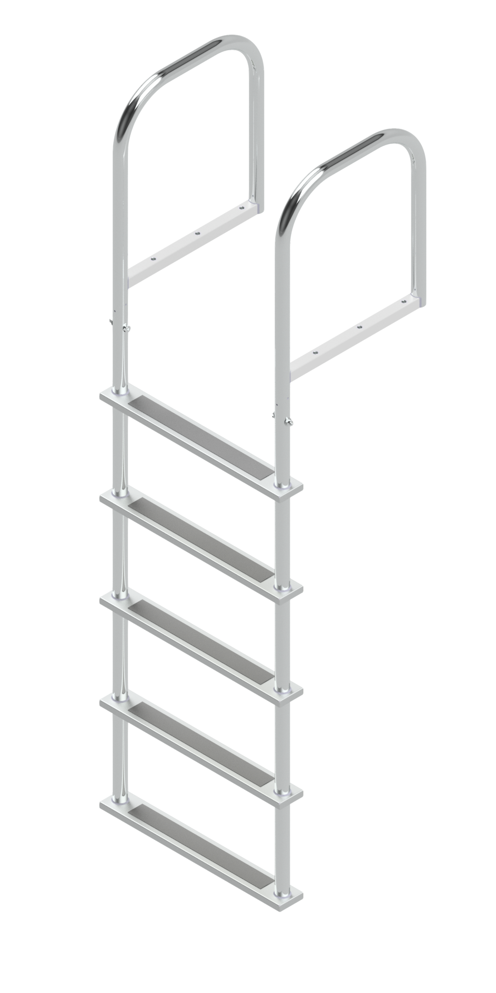 L-1120-LB Five-Step Stainless Steel Dock Ladder, Topside Mount - 18.5" Handles