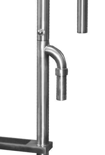 L-1220-LB Four-Step Stainless Steel Dock Ladder, Front Mount, Welded Flanges - 18.75" Handles