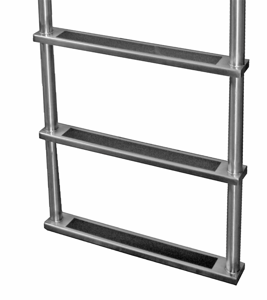 L-1214-LB Five-Step Stainless Steel Dock Ladder, Front Mount, Welded Flanges - 6" Handles