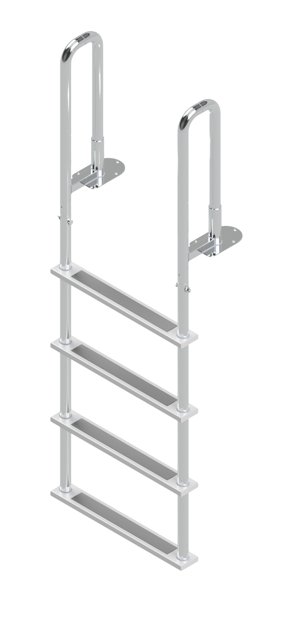 L-1310-LB Four-Step Topside Mount Stainless Steel Dock Ladder - 6" Handles