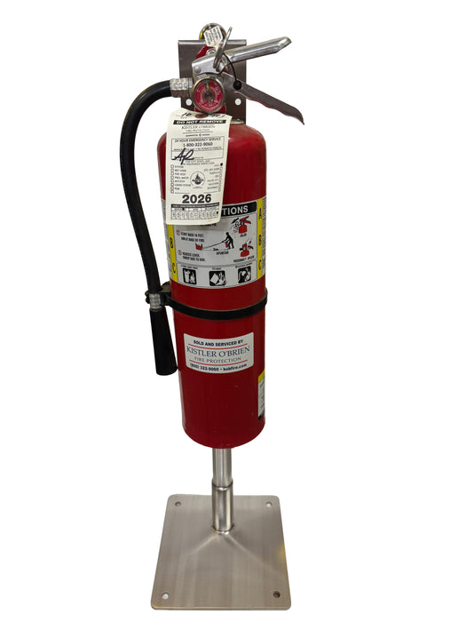 Floor-Mounted Fire Extinguisher Pedestal